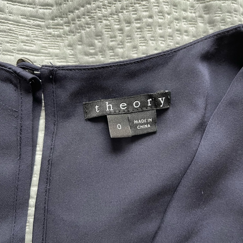 Theory Silk Navy Dress - Picture 5 of 5